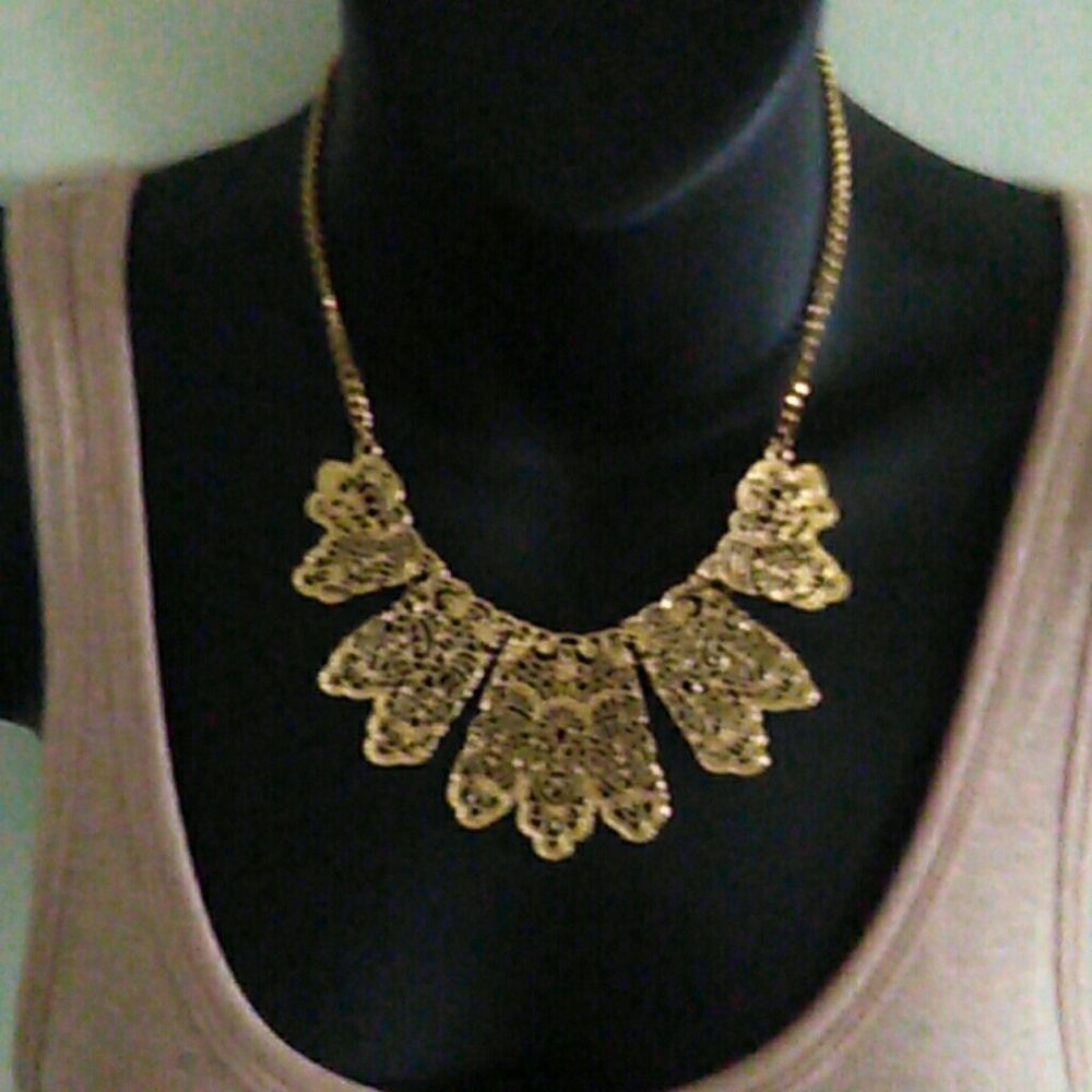 Gold color necklace